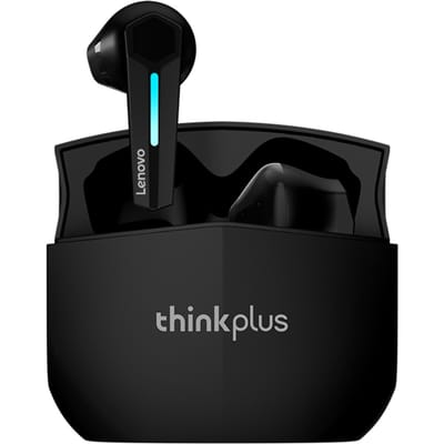 Lenovo Casque sans fil BT5.3 GM1B, casque de jeu intra-auriculaire à réduction de bruit, casque de musique pour le sport, noir noir