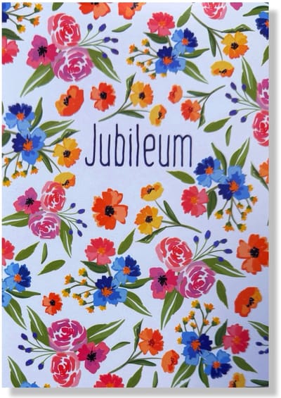 Jubileum! Van Harte Gefeliciteerd Wenskaart - 12x17cm - Gevouwen kaart inclusief envelop