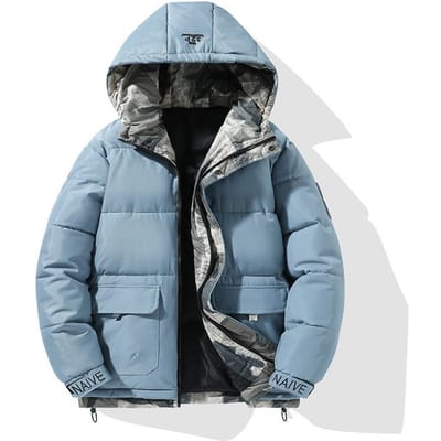 Veste à capuche pour homme rembourrée, chaude, épaissie et résistante au froid, veste rembourrée polyvalente 5XL black