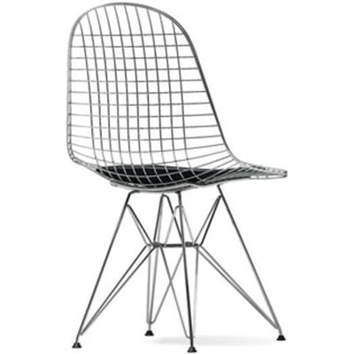 Vitra - Wire Chair DKR-5 - verchroomd - Leder - asfalt - 4 - 6 Wochen