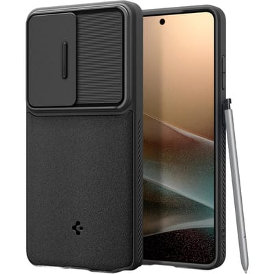 Spigen Optik Armor | Hoesje Geschikt voor Samsung Galaxy S26 Ultra | Back Cover met Camera Slider | Zwart
