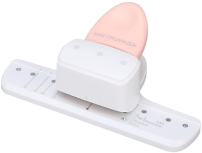 Dailygoods- Gatentang 3-gats - 8 Vellen Capaciteit - Geschikt voor A5/A6/A7 - Gaatjes van 4 mm - Diepte 5 mm - ABS Materiaal - Perforator
