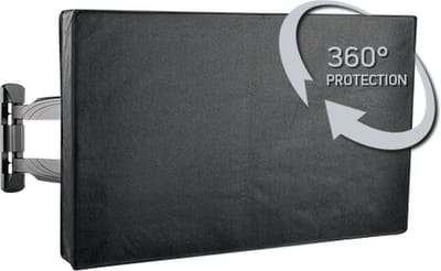 TOP Kwaliteit Televisie beschermhoes | 60 - 65 Inch | Hoes voor Buiten - Overkapping | Oxford-Doek | Apart vak voor Afstandsbediening | Zwart