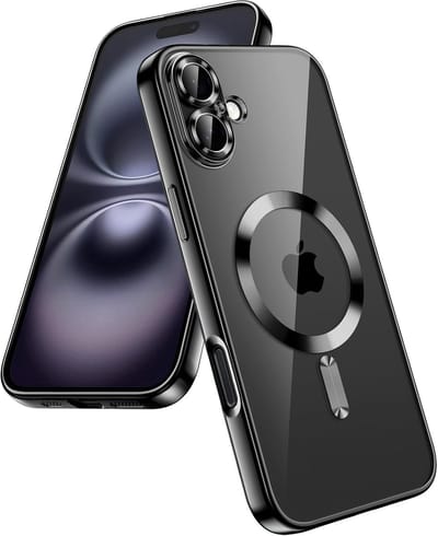 Hoesje Geschikt voor iPhone 16 Plus Hoesje - Geschikt voor MagSafe - Arara siliconen Backcover- Zwart