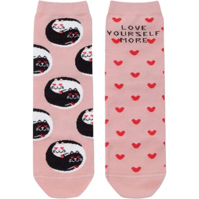 Katoenen sokken voor dames Conte Elegant Happy with "Love yourself"