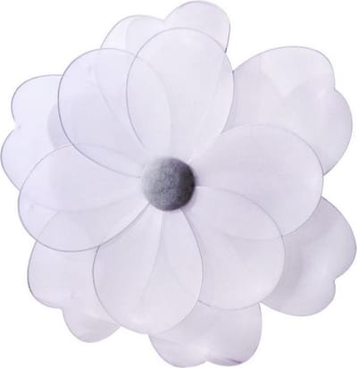 Bloem wit deco dia 55 cm met clip