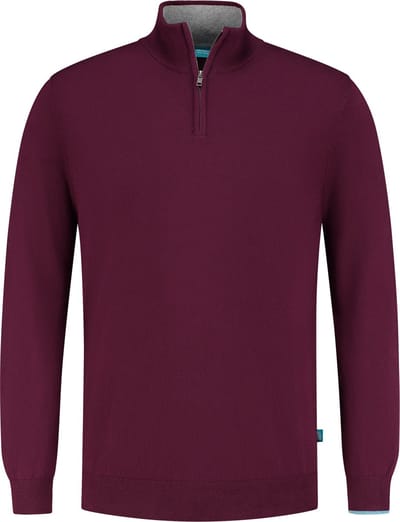 District Indigo Trui Half Zip Cotton/Cashmere Plum (7.21.500.501 - 084)