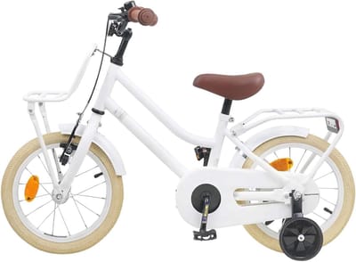 Kinderfiets 14 Inch - Avontuurlijke Fiets - Buiten Spelen - Stevig Stalen Frame - 95-110 cm Hoogte - Wit