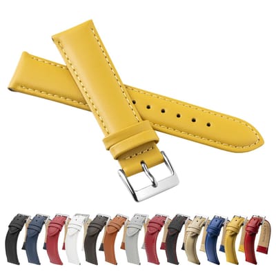 Dailygoods- Leren Armband - Gladde Horlogeband - Echt Leer - Zilveren Sluiting - Tijdloos Design - Hoogwaardige Afwerking