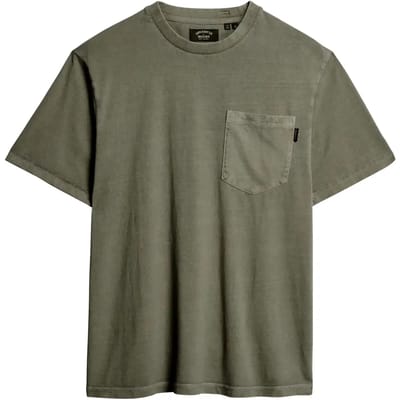 Superdry - T-shirt met borstzak en contrasterend stiksel - Heren - T-shirts