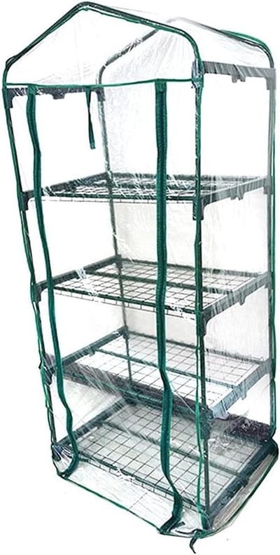 Kas Vervanging Cover - Kweekkas Tent - Planten Beschermen - Transparant PVC - 69x49x160cm - Transparant