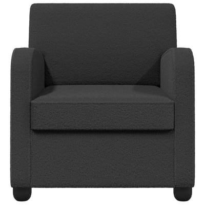 vidaXL - Fauteuil - Donkergrijs - Imitatie - lamswol