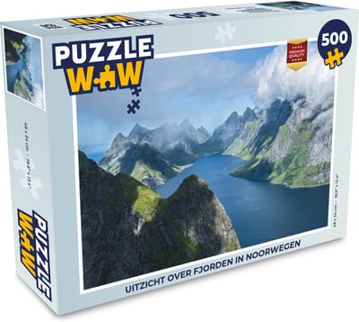Puzzel Uitzicht over fjorden in Noorwegen - Legpuzzel - Puzzel 500 stukjes