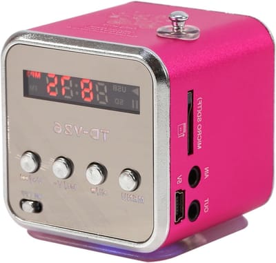 Mini Muziekspeler - Draagbare Luidspreker - Muziek Luisteren Buiten - Ingebouwde FM Radio - 7 x 7 x 5 cm