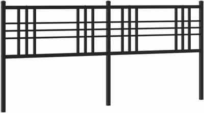 Hoofdbord Metaal - Bedonderdeel Hoofdsteun - Slaapkamer Aankleding - Klassiek Design - 180 cm Breed - Zwart