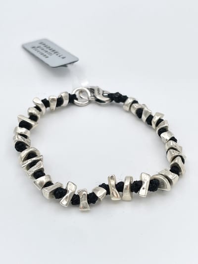 Spadarella Gioielli - SPBR14 - Armband - 925 Zilver - 6 mm - Black 4000 - 17 Cm