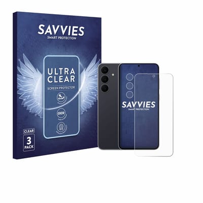 Savvies - Screenprotector voor Samsung Galaxy S25 FE Enterprise Edition (Voor+Camera) - Folie Beschermfolie transparant 6 Stuks