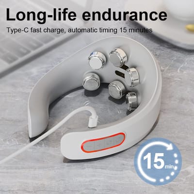 Belle's product-Draadloos nekmassage apparaat - Multifunctioneel voor wervelkolom, nek en schouders - Warmtemassage - Massageapparaat voor cervicale wervelkolom-Belle's product