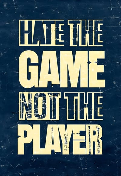4one6 industries - "Haat het spel, niet de speler"-sticker