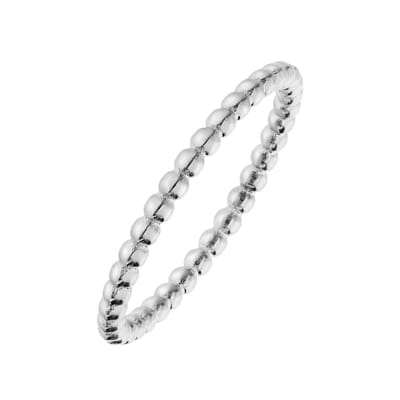 Lucardi Dames Stalen ring bolletje 2mm - Ring - Staal - Zilverkleurig - 15 / 47 mm