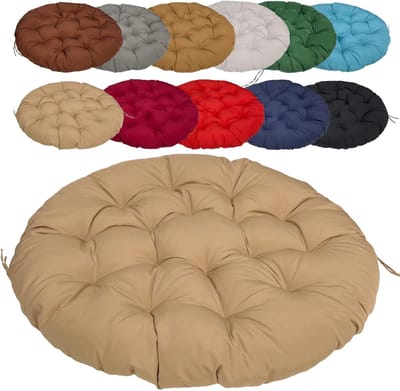 Hangstoelkussen - Zitkussen Tuinstoel - Buiten Ontspannen - Extra Dik Comfort - 140cm Breed - Kaki