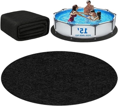 Ronde zwembadonderlegger 460 cm, robuust bodemzeil voor opbouwzwembaden en whirlpools, naadloos en voorgesneden grondzeil voor optimale bescherming en comfort