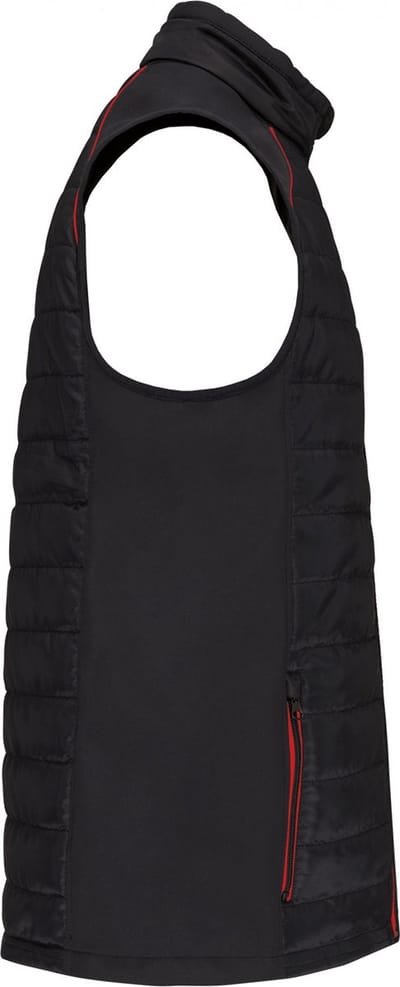 WK. Designed To Work Bodywarmer Day To Day in twee stoffen WK606 - BLACK / RED - XL