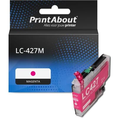 PrintAbout Inktcartridge LC-427M Magenta geschikt voor Brother