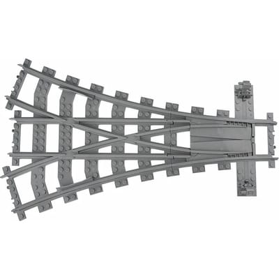 MOC Stads Treinrails Kruispunt Wissel Flexibele Vorkvormige Bergop Rechte Gebogen Spoor Bouwsteen Bakstenen Creatief DIY Speelgoed