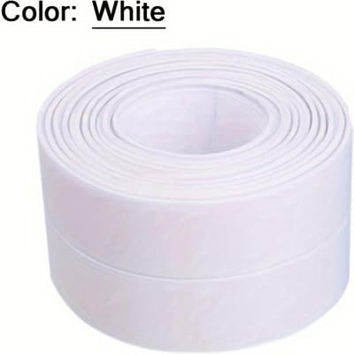 1 rol Waterdichte Vochtbestendige Toiletkitstrip, Zelfklevende Afdichtingstape voor Keuken Badkamer Raamrand, Spoelbak Mooie Naad Sticker 1pc wit