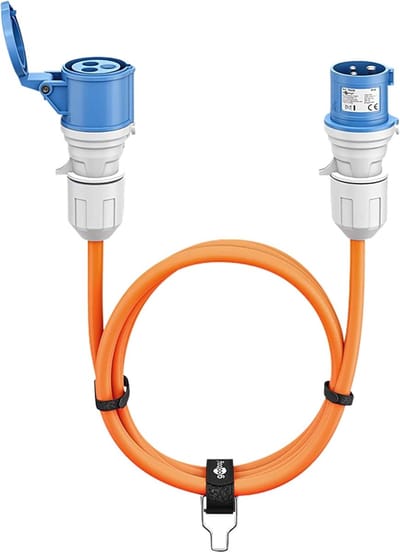 CEE Verlengkabel - Camping Kabel - Stroomvoorziening Camper - Spatwaterdicht IP44 - 5 meter - Oranje