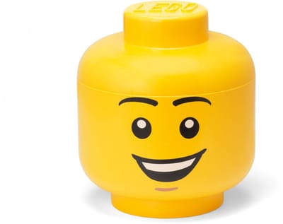 Opbergbox, Opbergdoos, Groot, 24 cm, Hoofd, Happy Boy - LEGO