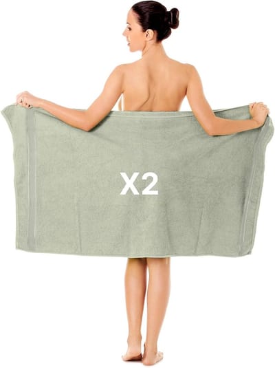 Badhanddoeken Set - Grote Handdoeken - Badkamer Comfort - Sneldrogend Absorberend - 70 x 140 cm - Groen