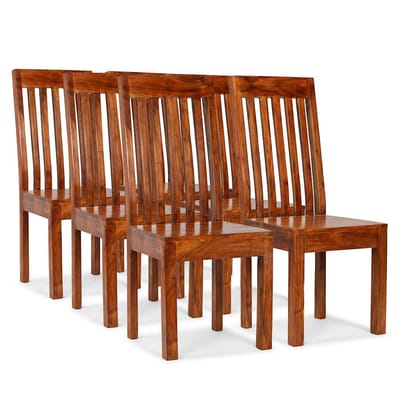 vidaXL - Eetkamerstoelen - 6 - st - massief - hout - modern