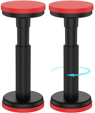 GELLDG 2 stuks telescopische steunstangen - Verstelbare steunstangen - Draagvermogen tot 100 kg - 18-45 cm - Hefstangen voor kasten - Geschikt voor kledingkasten, banken en wastafels
