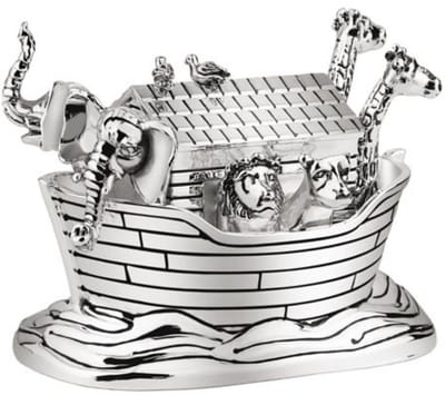 Zilverstad - Muziekdoosje Noah's Ark zilver kleur