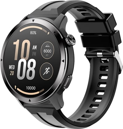 WizBay Premium Select® Smartwatch GPS Offline Map – 1.43 inch AMOLED – Dual Frequency L1+L5 GPS – Kompas Altimeter Barometer – 3ATM/IP68 Waterproof – Bluetooth Bellen – Sport Smartwatch Android iOS – Zwart