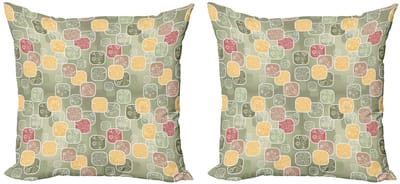 ABAKUHAUS Kussenhoes – Geometrische Vierkanten – 40x40 cm – Multicolor