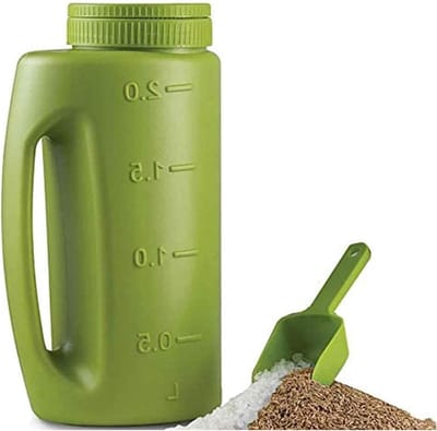 Handstrooier Zaadverdeler - Tuin Zaadstrooier - Zaden Verspreiden - Verstelbaar Deksel - 2 Liter Capaciteit - Groen