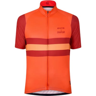 Skins Heren Zip-Neck Slim Fietsjack (Rood)