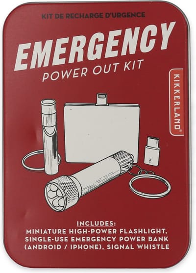 Kikkerland noodpakket voor stroomuitval - survival pakket stroom - incl. zaklamp powerbank en fluit