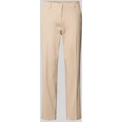 Straight fit stoffen broek met persplooien Model 'Karina'