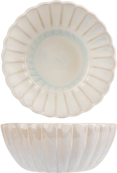 Cosy & Trendy Kommen Astera Pure Wit 4 Stuks - ø 17 cm / 800 ml - Aardewerk - Vaatwasser-, Magnetron- & Ovenbestendig