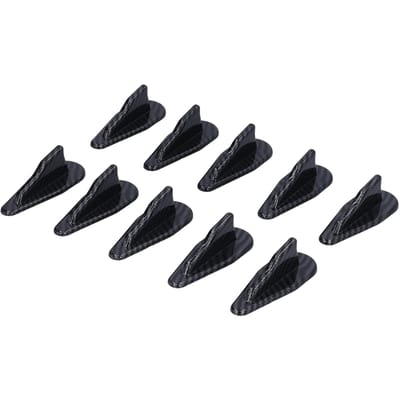 10 STKS Haaienvin Kit Spoiler Vleugel Set met Koolstofvezel Kleur Universeel voor Autodak black