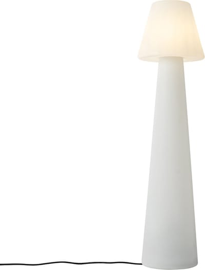 QAZQA katrijn - Moderne Vloerlamp | Staande Lamp - 1 lichts - H 110 cm - Wit - Buitenverlichting