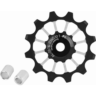 MEIJUN Keramisch Lager Aluminiumlegering Fiets Achterderailleur Katrol Geleidewiel (Rood)