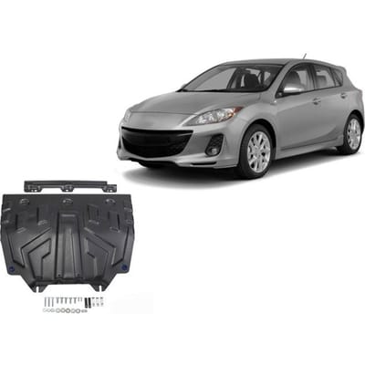 Protection Sous Moteur - J&J Automotive - Mazda 3 - Acier - Épaisseur 2mm - Gris