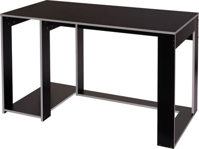 Bureau MCW-J26, computerbureau, bureau, 120x60x76cm ~ zwart-grijs