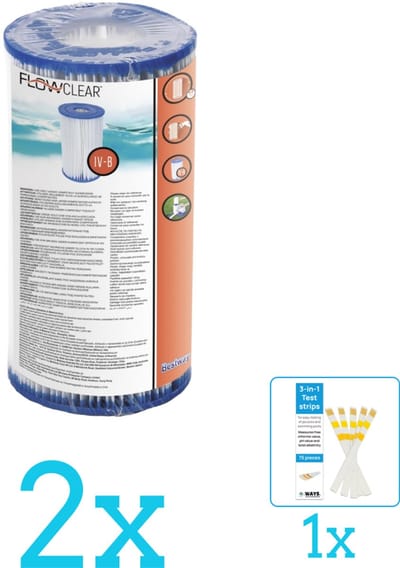 Bestway - Flowclear - Filtercartridge Type IV - Volumebundel - Filter - 2-delig