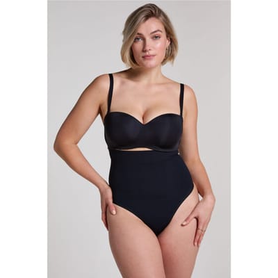 Hunkemöller Seamless Enhancing High Waisted Thong Zwart